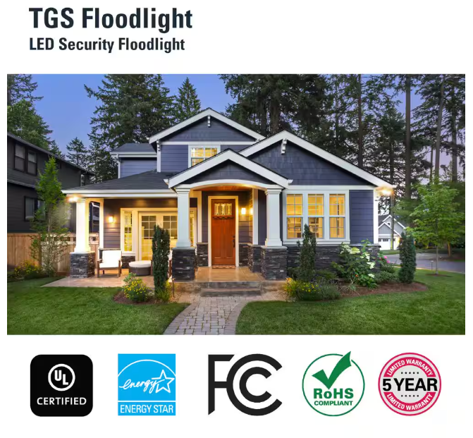 HALO TGS 120-Watt 90° Bronze Outdoor Integrated LED Flood Light