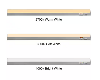 Commercial Electric Plug-In 24 inch Linkable LED Undercabinet Light Task Under Counter Kitchen Lighting 3 Color Temperature Options