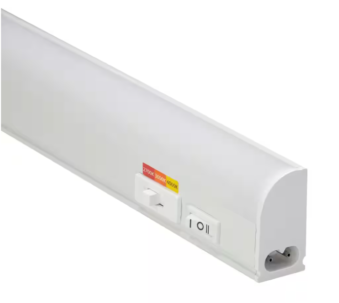 Commercial Electric Plug-In 24 inch Linkable LED Undercabinet Light Task Under Counter Kitchen Lighting 3 Color Temperature Options