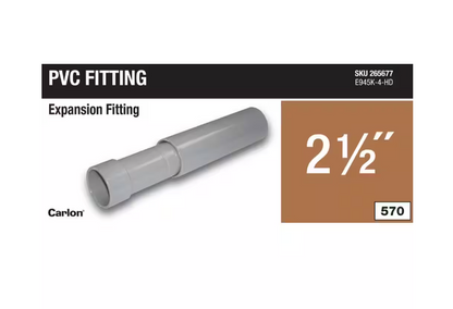 Carlon 2-1/2 in. Schedule 40 and 80 PVC Standard Expansion Coupling