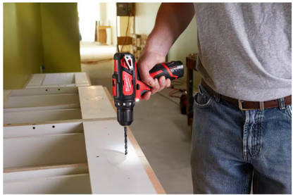 Milwaukee M12 12V Lithium-Ion Cordless Drill Driver/Impact Driver Combo Kit with Two 1.5Ah Batteries, Charger and Bag (2-Tool)