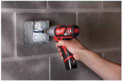 Milwaukee M12 12V Lithium-Ion Cordless Drill Driver/Impact Driver Combo Kit with Two 1.5Ah Batteries, Charger and Bag (2-Tool)