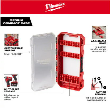 Milwaukee SHOCKWAVE Impact Duty Alloy Steel Screw Driver Bit Set with PACKOUT Case (60-Piece)