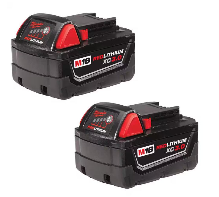 Milwaukee M18 18-Volt Lithium-Ion XC Extended Capacity Battery Pack 3.0Ah (2-Pack)