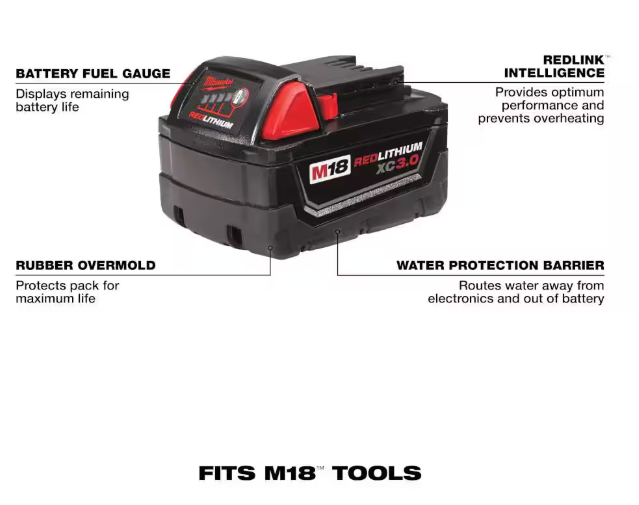 Milwaukee M18 18-Volt Lithium-Ion XC Extended Capacity Battery Pack 3.0Ah (2-Pack)