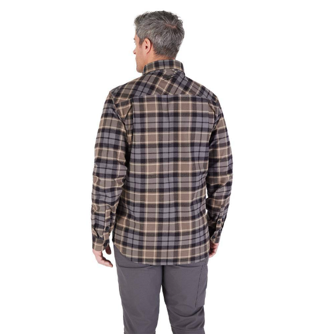 Milwaukee Men's Large Gray GRIDIRON Flannel Shirt