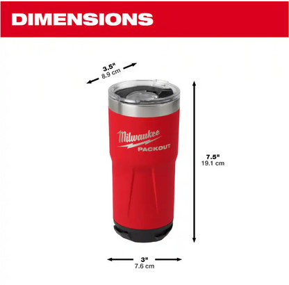 Milwaukee PACKOUT Red 20 oz. Tumbler