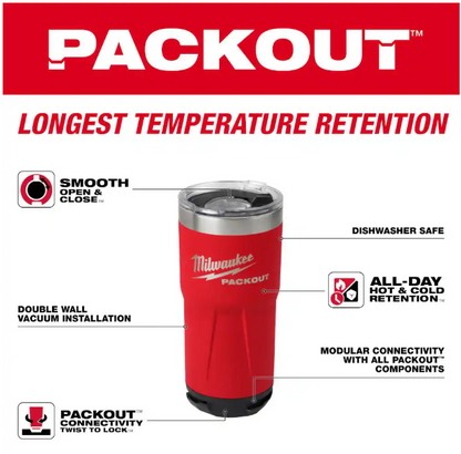 Milwaukee PACKOUT Red 20 oz. Tumbler