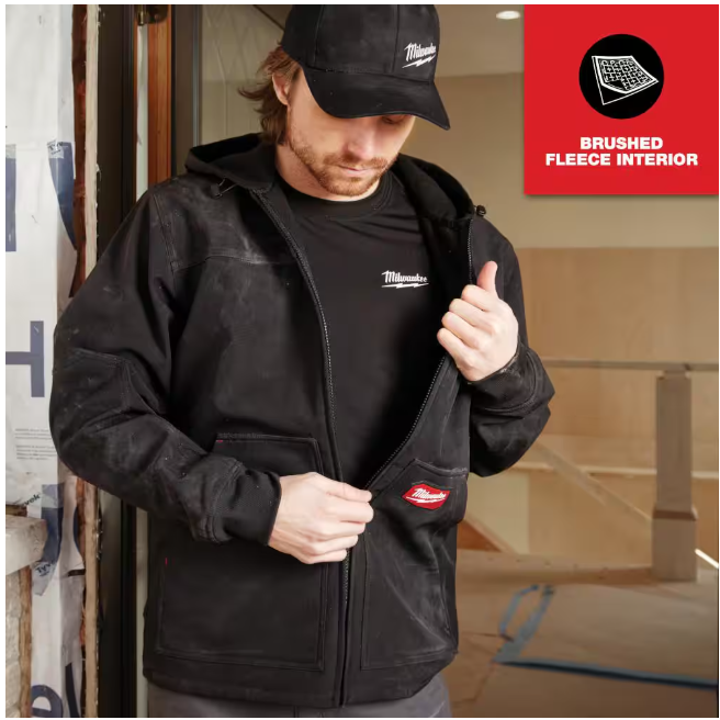 Milwaukee Men's Large Black FREEFLEX Softshell Hooded Jacket