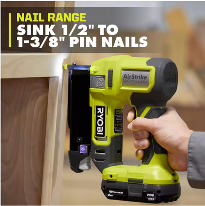 RYOBI ONE+ 18V Cordless Airstrike 23-Gauge Pin Nailer (Tool Only)
