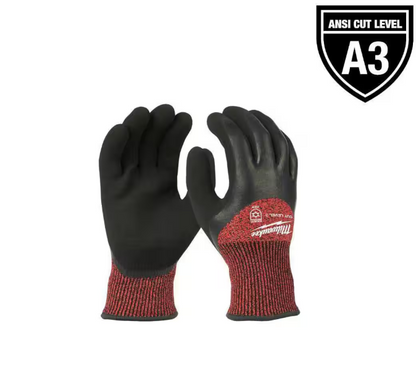 Milwaukee X-Large Red Latex Level 3 Cut Resistant Insulated Winter Dipped Work Gloves