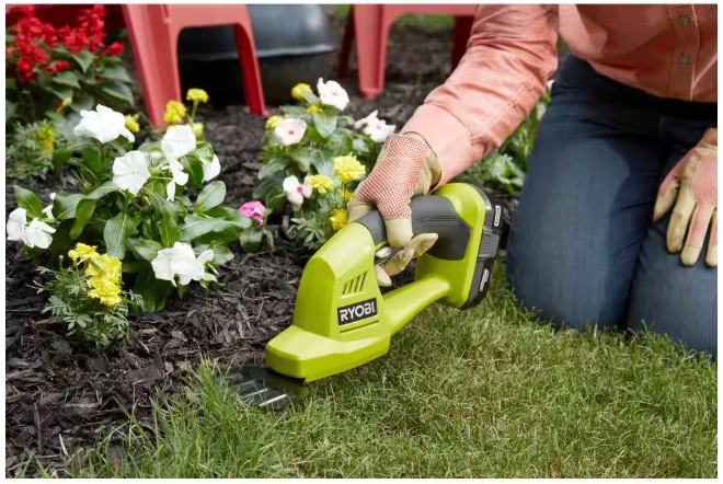 RYOBI ONE+ 18V Lithium-Ion Cordless Grass Shear and Shrubber Trimmer - Battery and Charger Not Included