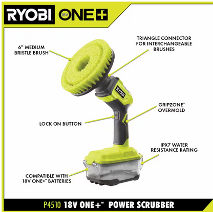 RYOBI ONE+ 18V Cordless VORTEX Power Scrubber (Tool Only)