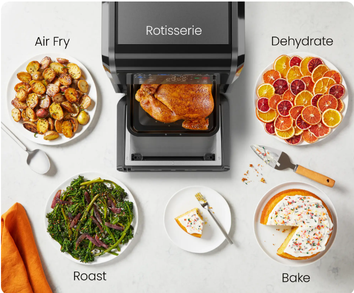 Chefman - ExacTemp 12 Quart 5-in-1 Air Fryer with Integrated Smart Thermometer, 28 Presets - Black