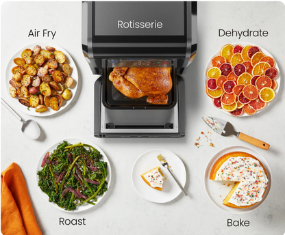 Chefman - ExacTemp 12 Quart 5-in-1 Air Fryer with Integrated Smart Thermometer, 28 Presets - Black
