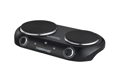 Farberware Royalty 1800 W Double Burner Black Electric Cooktop