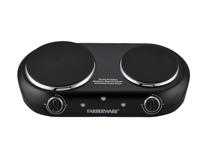 Farberware Royalty 1800 W Double Burner Black Electric Cooktop