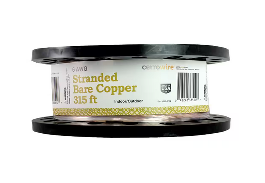 Cerrowire 315 ft. 6-Gauge Stranded SD Bare Copper Grounding Wire