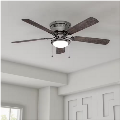 Hugger 52 in. LED Gunmetal Ceiling Fan