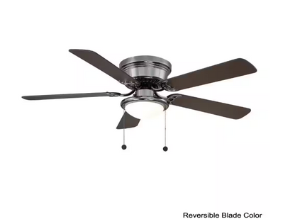 Hugger 52 in. LED Gunmetal Ceiling Fan