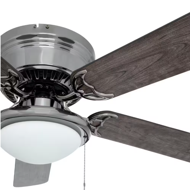 Hugger 52 in. LED Gunmetal Ceiling Fan