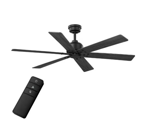 Home Decorators Collection Cortaine 54 in. Indoor/Outdoor Matte Black Ceiling Fan with DC Motor and Remote Control Included