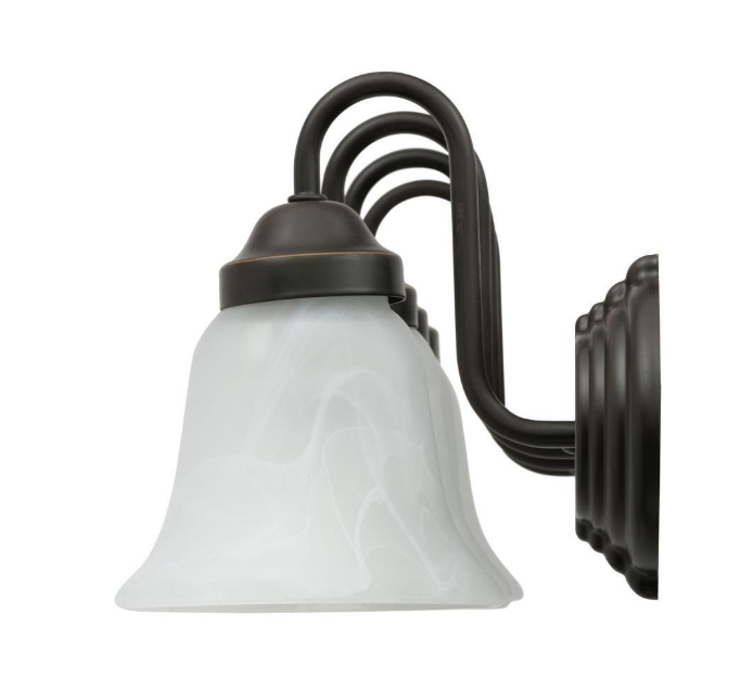 Progress Lighting Solvang 30 in. 4-Light Antique Bronze Traditional Bathroom Vanity Light with Alabaster Glass