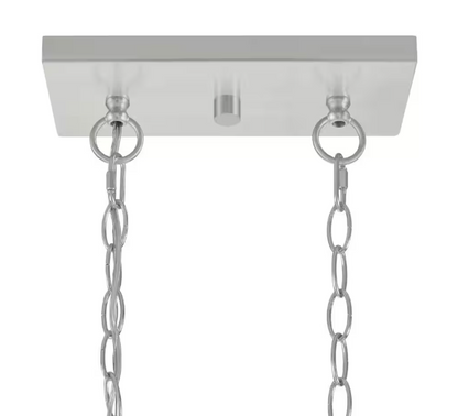 Home Decorators Collection Crestview 34 in. 5-Light Brushed Nickel Transitional Linear Chandelier