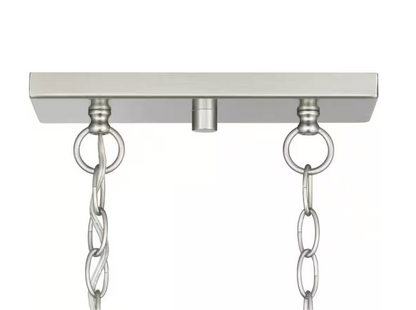 Home Decorators Collection Crestview 34 in. 5-Light Brushed Nickel Transitional Linear Chandelier