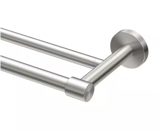 Gatco Reveal 24 in. Double Towel Bar in Satin Nickel