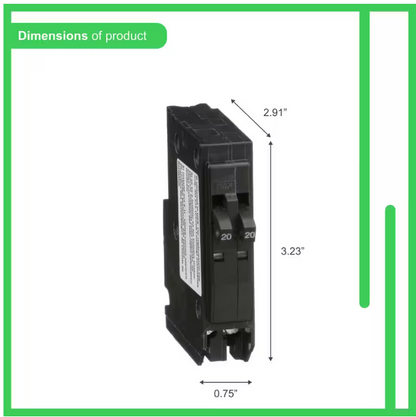 Square D QO 2-15 Amp Single-Pole Tandem Circuit Breaker