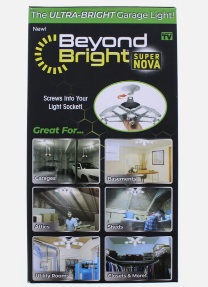 BEYOND BRIGHT 60-Watt Ultra Bright LED Light Bulb 6500K with 10 Adjustable Light Panels