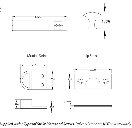 Emtek 4" Dutch Door Bolt in Polished Nickel