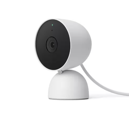 Google Nest Cam - Indoor Wired Smart Home Security Camera - Snow