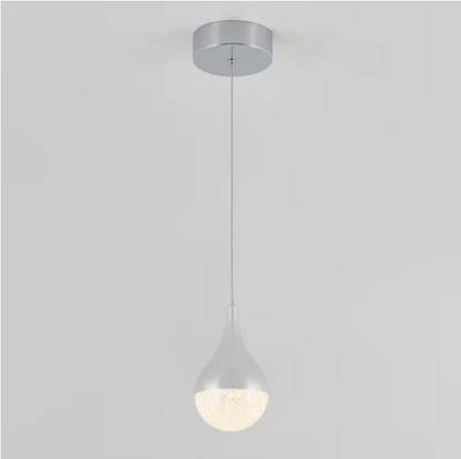 Artika Glitzer 6.5-Watt 1 Light Chrome Modern Integrated LED Mini Pendant Light Fixture for Kitchen Island