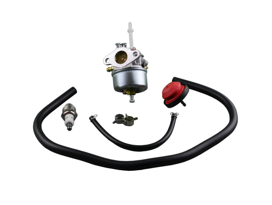Carburetor Kit with Spark Plug, Primer, Primer line, Fuel line Compitable with Tecumseh 632371, 632371A, 631954
