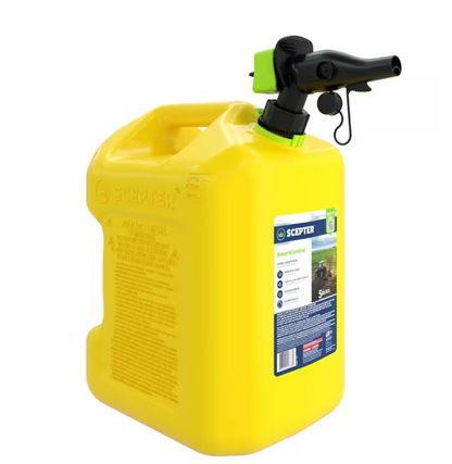 Scepter 5 gal. Smart Control Diesel Can with Rear Handle, Yellow Fuel Container