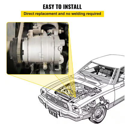 VEVOR AC Compressor 78,363 Front Air Conditioning Compressor A/C Compressor for 2000-2014 Cadillac Chevy GMC Hummer