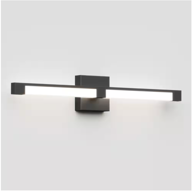Artika Tivoli 27 in. 1-Light Matte Black Modern Integrated LED Vanity Light Bar for Bathroom