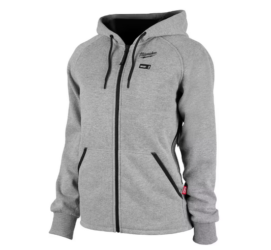 Milwaukee Women's Large M12 12-Volt Lithium-Ion Cordless Gray Heated Jacket Hoodie Kit with (1) 2.0 Ah Battery and Charger
