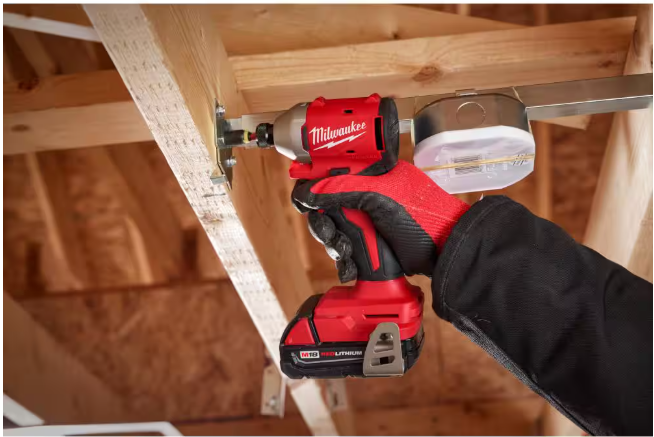 Milwaukee M18 18V Lithium-Ion Brushless Cordless Compact Drill/Impact Combo Kit (2-Tool) w/(2) 2.0 Ah Batteries, Charger & Bag
