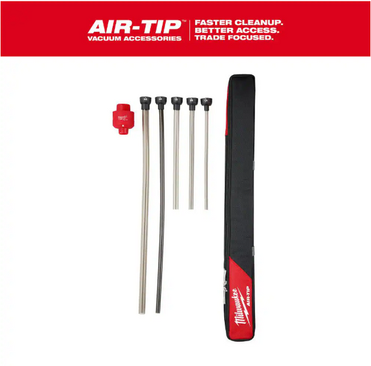 Milwaukee AIR-TIP 1-1/4 in. - 2-1/2 in. Long Reach Flexible Hose Set Wet/Dry Shop Vacuum Attachment (5-Piece)