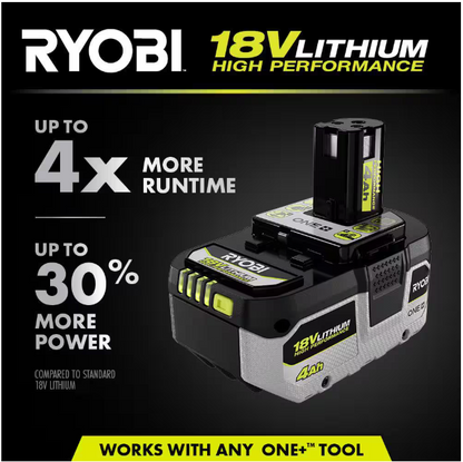 RYOBI ONE+ 18V 4.0 Ah Lithium-Ion HIGH PERFORMANCE Battery