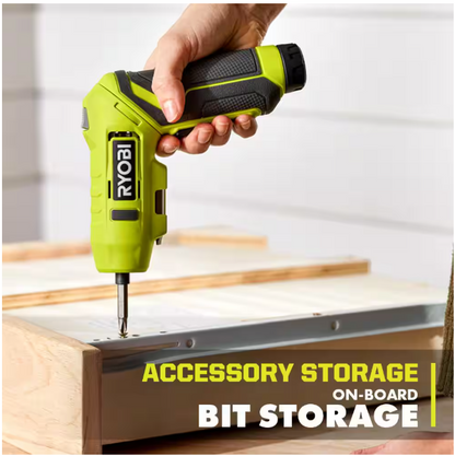RYOBI USB Lithium Screwdriver Kit with 2.0 Ah USB Lithium Battery and Charging Cable