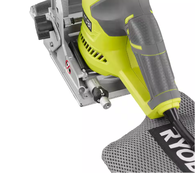 RYOBI 6 Amp Corded AC Biscuit Joiner Kit with Dust Collector and Bag