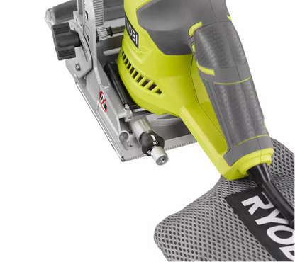 RYOBI 6 Amp Corded AC Biscuit Joiner Kit with Dust Collector and Bag