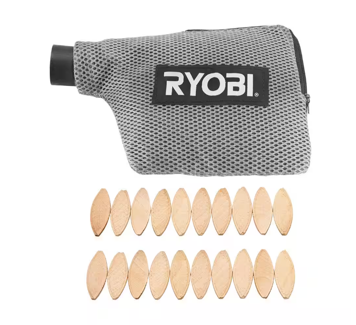 RYOBI 6 Amp Corded AC Biscuit Joiner Kit with Dust Collector and Bag