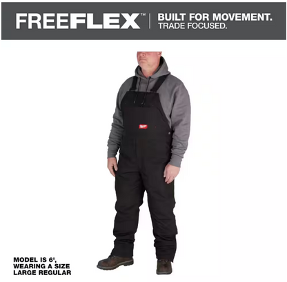 Milwaukee Men's XL-Regular Black FREEFLEX Insulated Bib Overalls