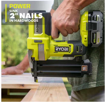 RYOBI ONE+ 18V 18-Gauge Cordless AirStrike Brad Nailer (Tool Only)