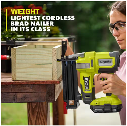 RYOBI ONE+ 18V 18-Gauge Cordless AirStrike Brad Nailer (Tool Only)
